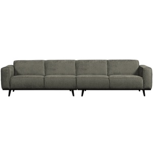 Canapea albastru gheata din catifea pentru 4 persoane Statement XL Woood