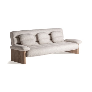 Canapea bej din textil pentru 3 persoane Jaquard Vical Home