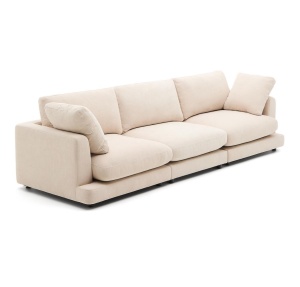 Canapea bej din textil pentru 4 persoane Gala Kave Home