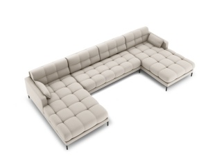 Canapea bej din textil pentru 6 persoane Mamaia Right Left Micadoni