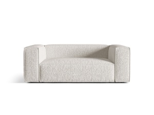Canapea bej/gri din textil pentru 2 persoane Nuria Boucle Micadoni