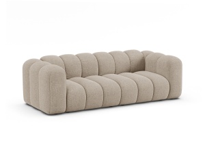 Canapea bej inchis din textil pentru 3 persoane Lupine Chenille Micadoni