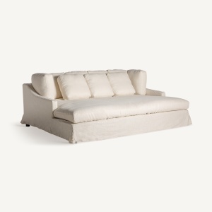 Canapea crem din textil pentru 4 persoane Kemence Vical Home