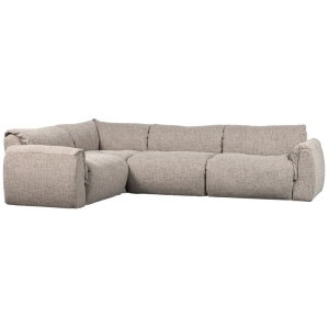 Canapea cu colt bej din textil 301 cm Baggy Melange Left Woood