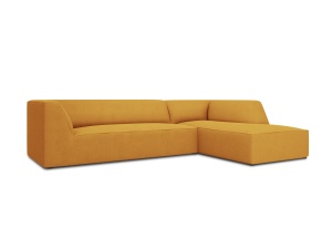 Canapea cu colt galbena din textil pentru 4 persoane Ruby Ottawa M Right Micadoni