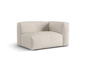 Canapea cu colt modulara bej din textil pentru 1 persoana Martina Monet Boucle Left Micadoni