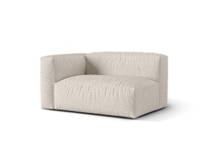 Canapea cu colt modulara bej din textil pentru 1 persoana Martina Boucle Left XL Micadoni