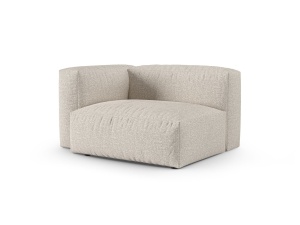 Canapea cu colt modulara bej din textil pentru 1 persoana Martina Boucle 120 Left XL Micadoni