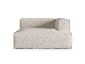 Canapea cu colt modulara bej din textil pentru 1 persoana Nuria Boucle 147 Right Micadoni