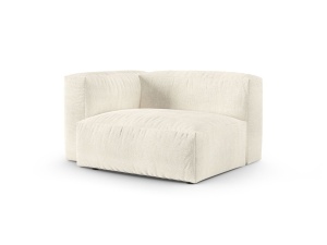 Canapea cu colt modulara ivorie din textil pentru 1 persoana Martina Boucle 120 Left XL Micadoni
