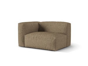 Canapea cu colt modulara maro cappuccino din textil pentru 1 persoana Martina Monet Boucle Left Micadoni