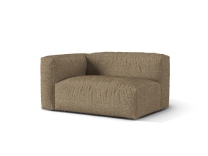Canapea cu colt modulara maro cappuccino din textil pentru 1 persoana Martina Boucle Left XL Micadoni