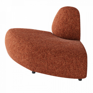 Canapea cu colt modulara maro ruginie din poliester 100 cm Fabric Pols Potten