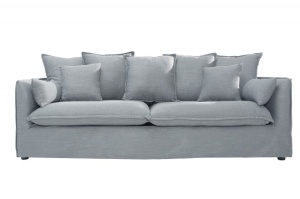 Canapea din textil gri pentru 3 persoane Heaven The Home Collection