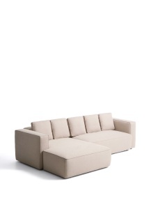 Canapea extensibila cu colt din textil bej pentru 4 persoane Marela Left 2 Kave Home