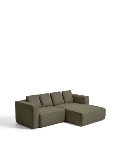 Canapea extensibila cu colt din textil verde pentru 3 persoane Marela Right 2 Kave Home