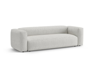 Canapea extensibila gri/bej din textil pentru 3 persoane Martina Boucle Micadoni
