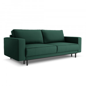 Canapea extensibila verde din textil pentru 3 persoane Caro Micadoni