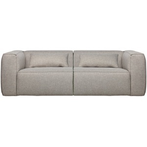 Canapea gri deschis din textil pentru 3,5 persoane Bean Mart Woood