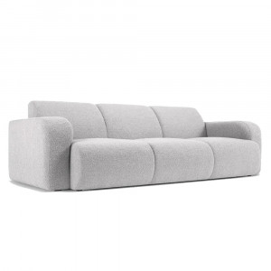 Canapea gri deschis din textil pentru 3 persoane Molino Boucle Micadoni
