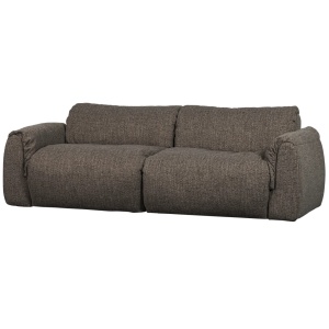 Canapea gri din textil pentru 2 persoane Baggy Woven Melange Woood