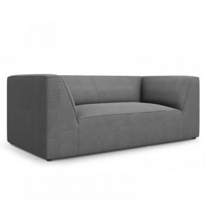 Canapea gri din textil pentru 2 persoane Ruby Micadoni