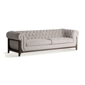 Canapea gri din textil pentru 3 persoane Ipswich Vical Home