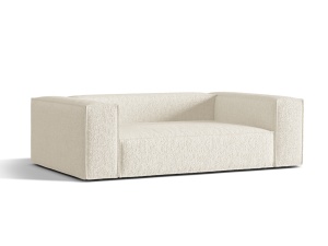 Canapea ivorie din textil pentru 3 persoane Nuria Boucle Micadoni