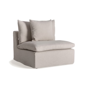 Canapea modulara alb antic din textil pentru 1 persoana Senhane Middle Vical Home