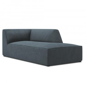 Canapea modulara albastra din textil pentru 2 persoane Ruby Corduroy L Right Micadoni