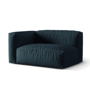Canapea modulara albastru jeans din textil pentru 1 persoana Martina L Left Micadoni
