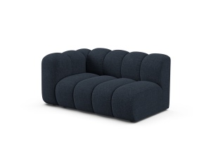 Canapea modulara albastru navy din textil pentru 2 persoane Lupine Chenille Left Micadoni