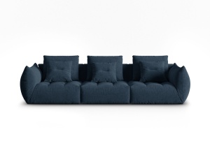 Canapea modulara albastru navy din textil pentru 4 persoane Bloom Wind Micadoni