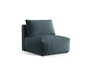Canapea modulara albastru pastel din catifea pentru 1 persoana Chris Small Micadoni
