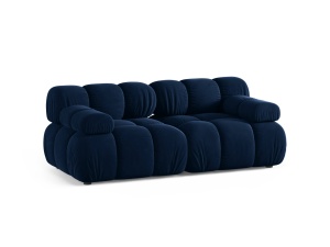 Canapea modulara albastru royal din catifea pentru 2 persoane Bellis Bluvel Micadoni