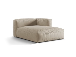 Canapea modulara bej deschis din textil pentru 1 persoana Martina Right S Micadoni