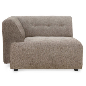 Canapea modulara bej din textil 160 cm Vint Left HKliving