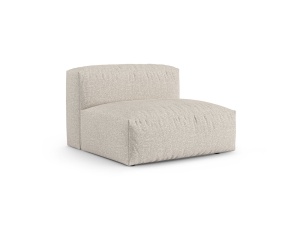 Canapea modulara bej din textil pentru 1 persoana Martina Boucle XL Micadoni