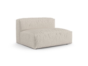 Canapea modulara bej din textil pentru 1 persoana Martina Monet Boucle 120 Micadoni