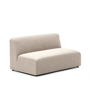 Canapea modulara bej din textil pentru 2 persoane Neom Kave Home