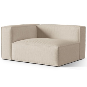 Canapea modulara bej din textil pentru 2 persoane Nuria Left Structural Micadoni