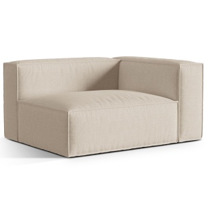 Canapea modulara bej din textil pentru 2 persoane Nuria Right Structural Micadoni