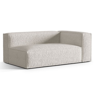 Canapea modulara bej/gri din textil pentru 3 persoane Nuria Right Boucle Micadoni