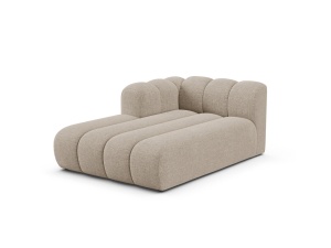 Canapea modulara bej inchis din textil pentru 2 persoane Lupine Left Chenille Micadoni