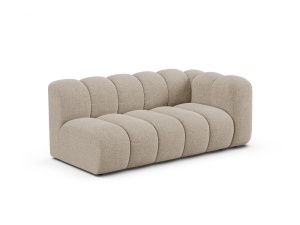 Canapea modulara bej inchis din textil pentru 3 persoane Lupine Chenille Right Micadoni