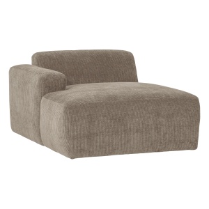 Canapea modulara bej nisipiu din textil 112 cm Mojo Rib Lounge Left Woood