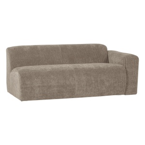 Canapea modulara bej nisipiu din textil pentru 2 persoane Mojo Rib Right Woood