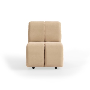 Canapea modulara crem din catifea 98 cm Wave Middle Small HKliving
