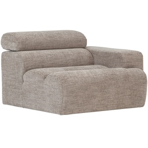 Canapea modulara crem din textil 113 cm Novi Right Woood