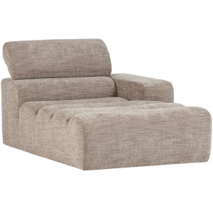 Canapea modulara crem din textil 173 cm Novi Right Woood